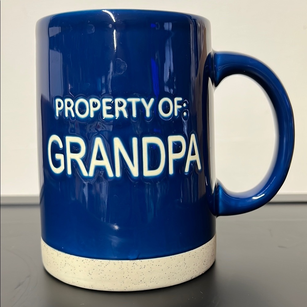 Blue Ceramic Mug - Property of Grandpa
